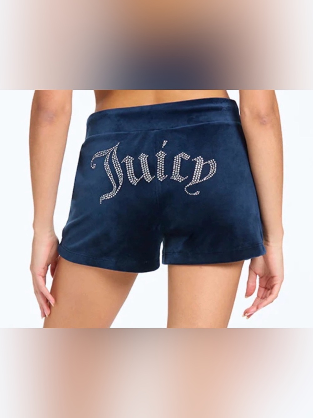 Juicy Couture Big Bling Velour Track Shorts